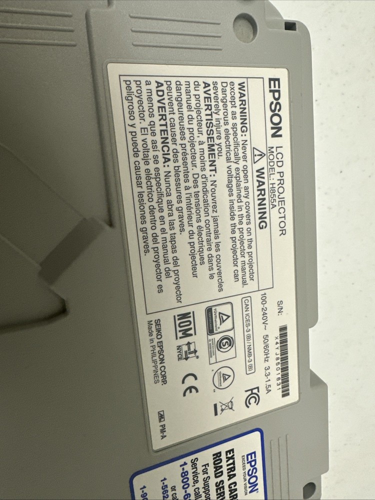 Epson PowerLite X39 LCD Projector 