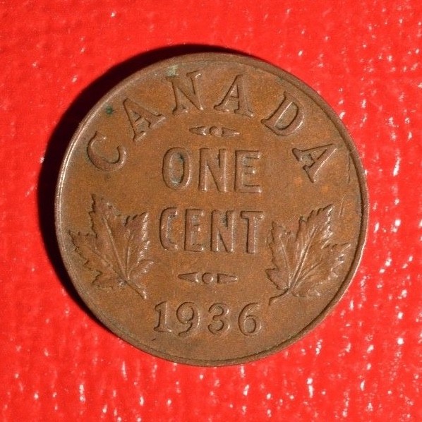 1936 Canada Small Cent - George V era