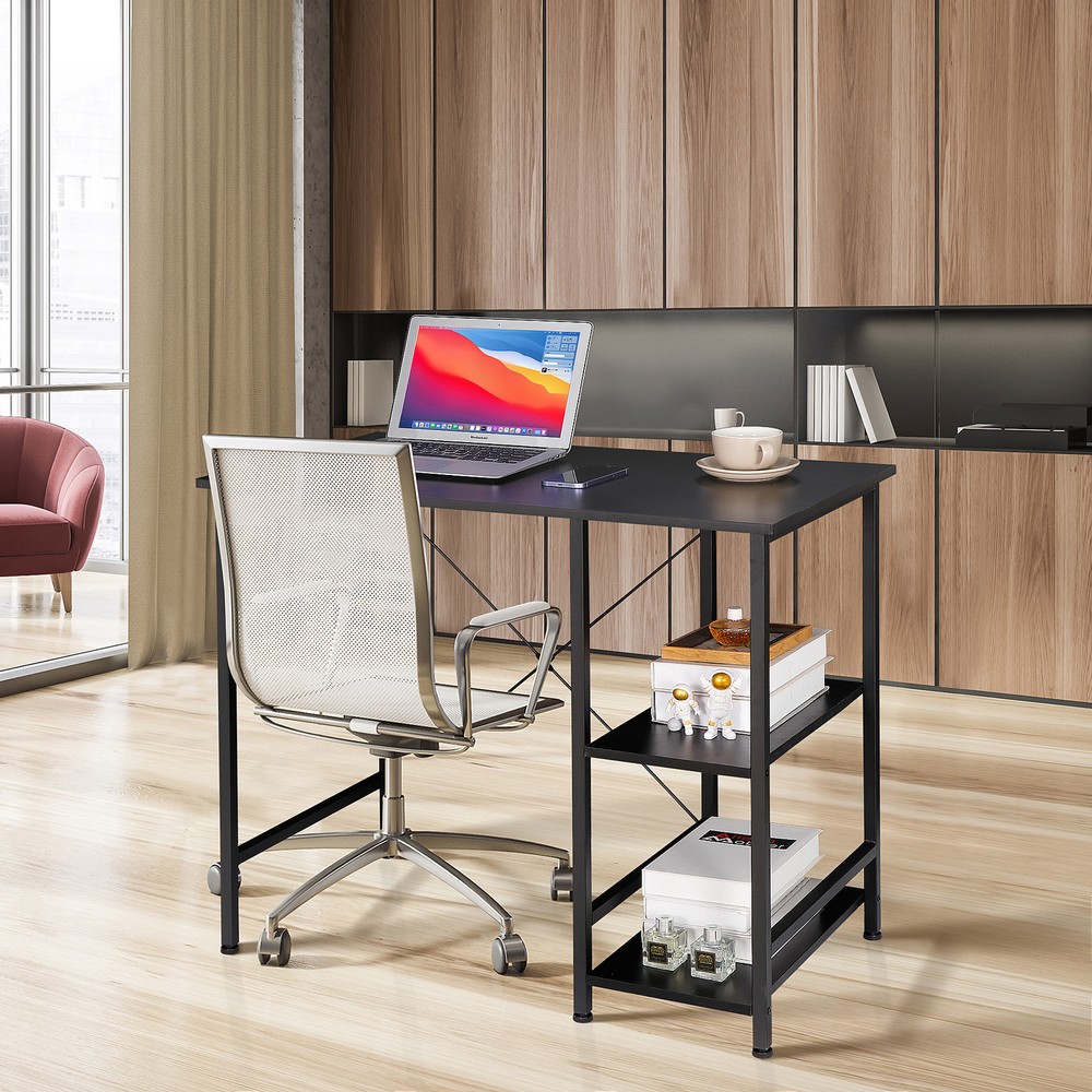 36" Computer Desk PC Laptop Table Workstation Study Office With 2 Tier Shelves