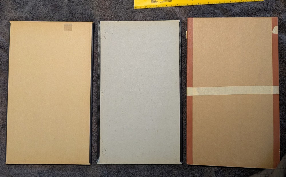 Three 3 Vintage Microscope Slide Holders Storage Folders 20 Slides