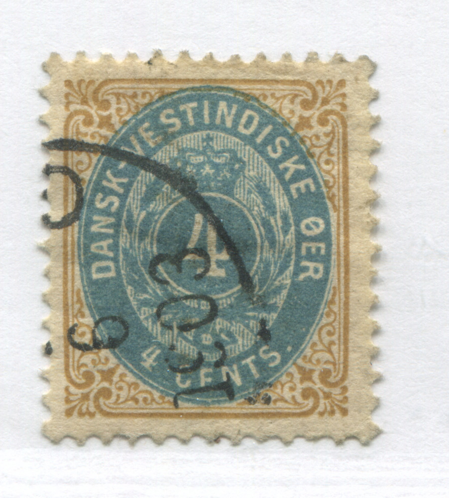 Danish West Indies 1874 4 cents used