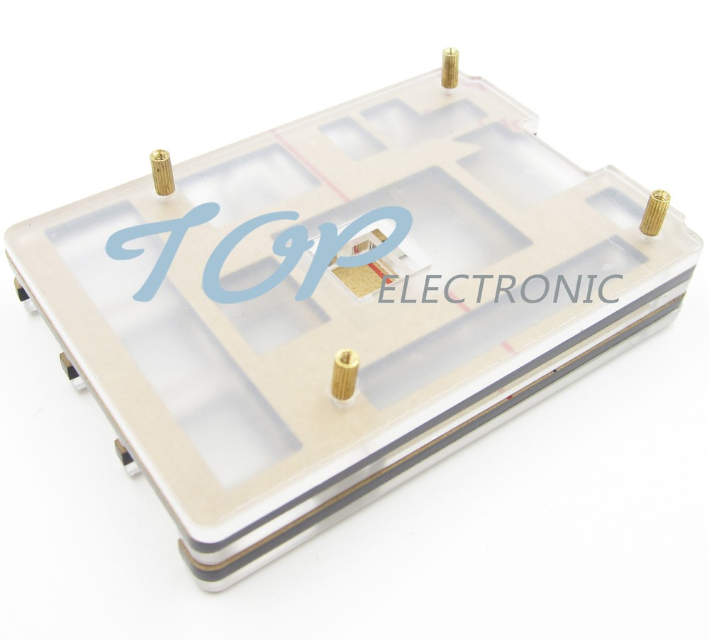 NEW Clear Protective Case Cover Shell Enclosure Box Raspberry Pi 2 Model B,B+,V5