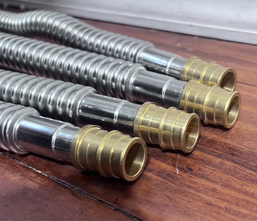 4PK Apollo EPXCSST18 Stainless Steel Pipe Connector Water Heater Line 3/4" X 18"