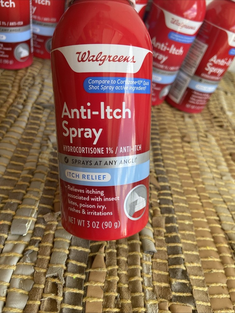 8 Cans Equate Maximum Strength Anti Itch Continuous Spray, 3.0 oz