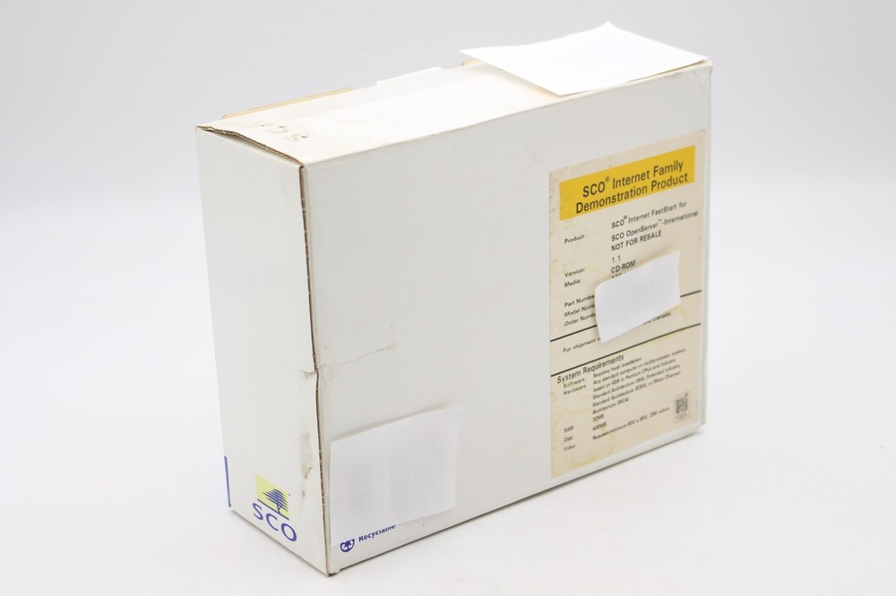 SCO INTERNET FASTSTART FOR OPENSERVER VERSION 1.1 INTERNATIONAL Retail Box