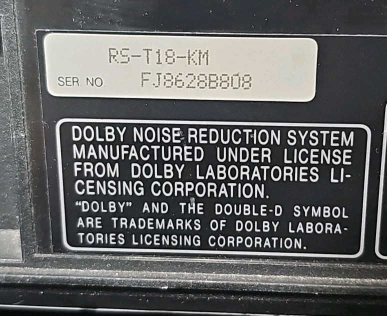 Technics RS-T18 Stereo Dual Cassette Deck.
