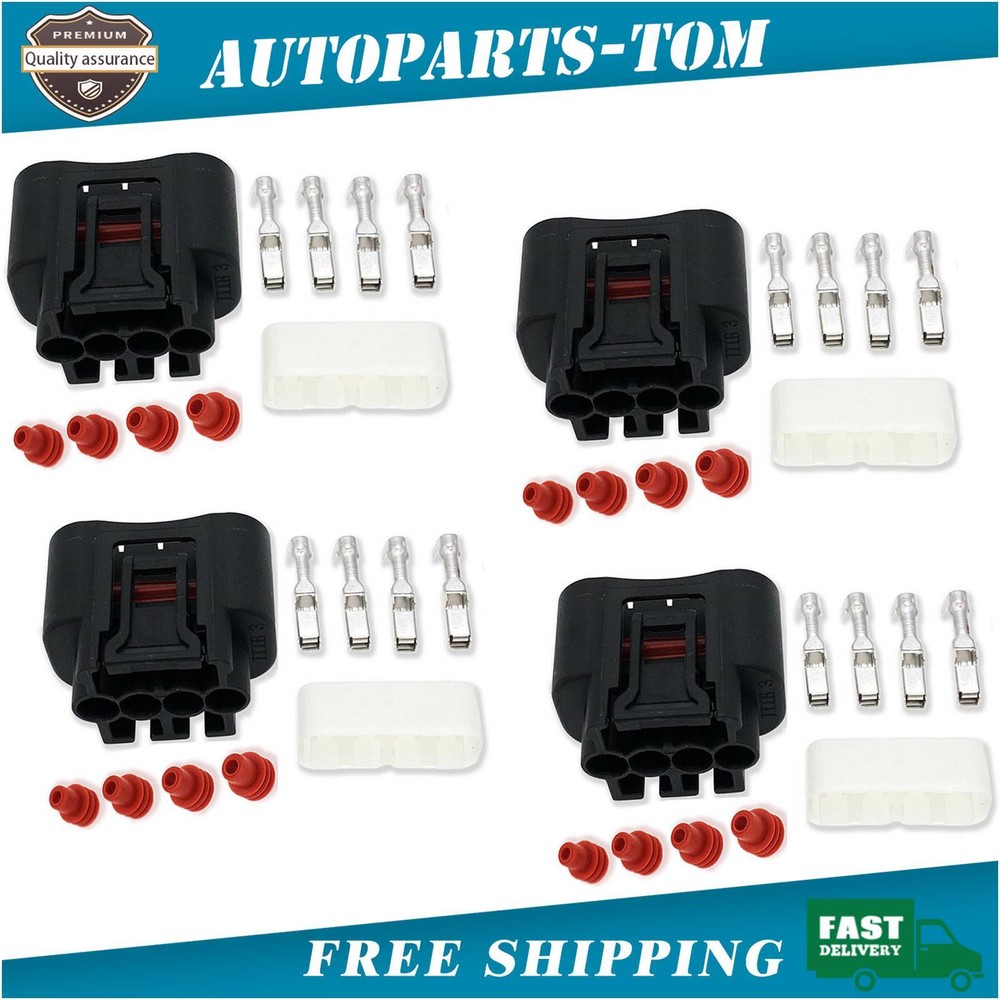 Replacement For Scion tC Ignition Coil Plug Connector 4 Set 2010