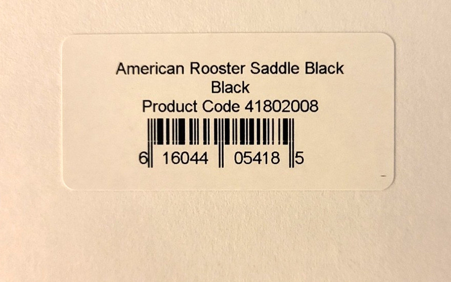Whiting American Rooster Saddle, Black, Fly Tying