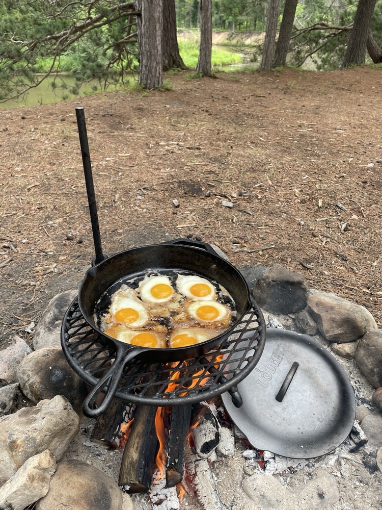 Campfire Stake Grill - Hand Forged Iron