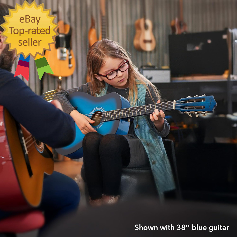 38-Inch Beginner Acoustic Guitar Package Basic Starter Kit W/Gig Bag Strings
