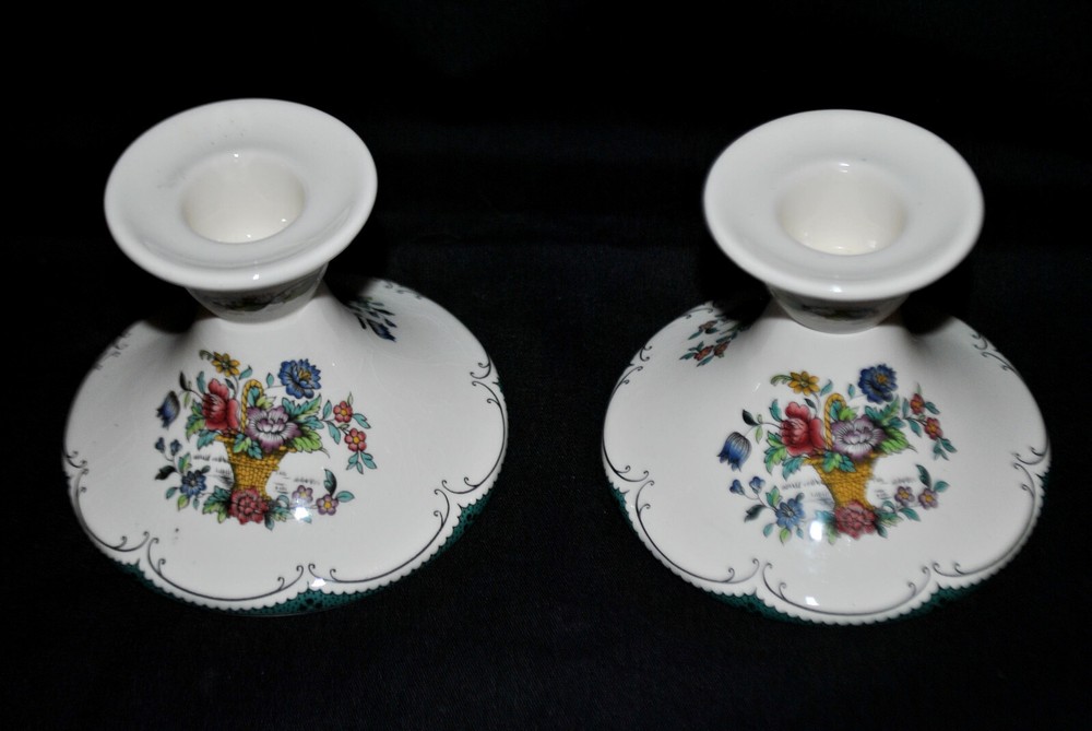RARE Spode ANDOVER Candlesticks - Set of 2