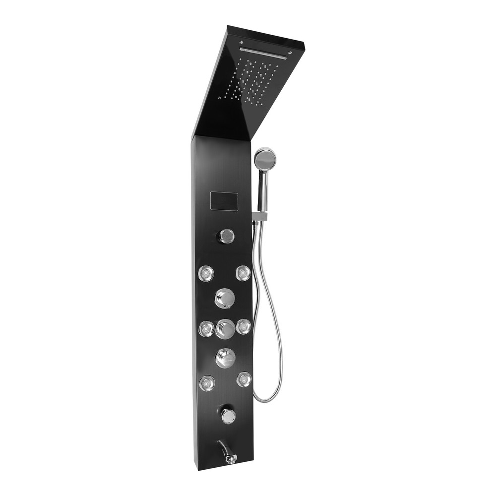 LED Rainfall Head Hand Shower Panel Tower System Bathrooms Waterfall Jets Faucet
