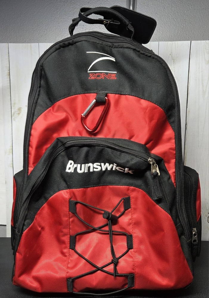 Bowling Bag Brunswick Zone Rolling Ball Roller Red  Extending Handle