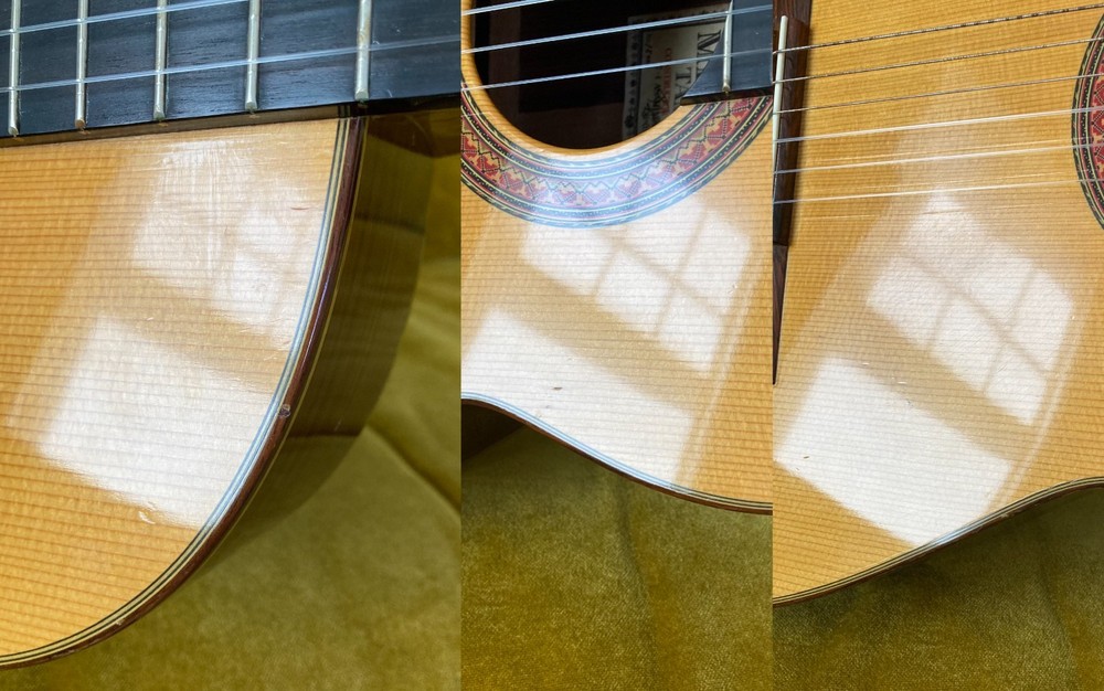 Mitsuru Tamura classical guitar No. 1500 – 1976 – solid wood, signed