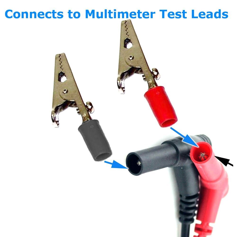 Multimeter Test Leads For Fluke Meter Electrical Alligator Clip Probes 1000V 20A