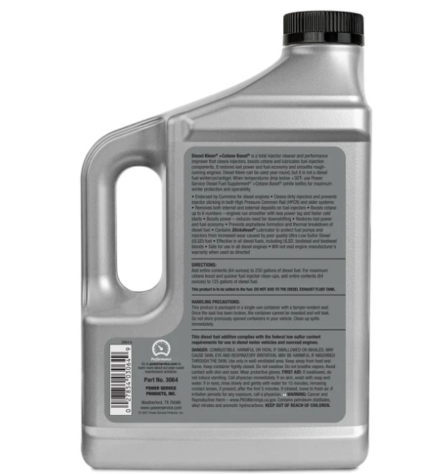 2 PACK Power Service Diesel Kleen + Cetane Boost 64-oz 6/1 Per Case