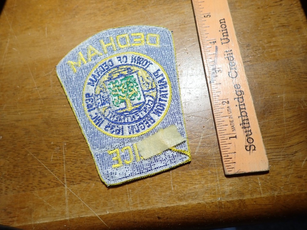DEDHAM MASSACHUSETTS OBSOLETE EARLY VEST PATCH BX 6 #5