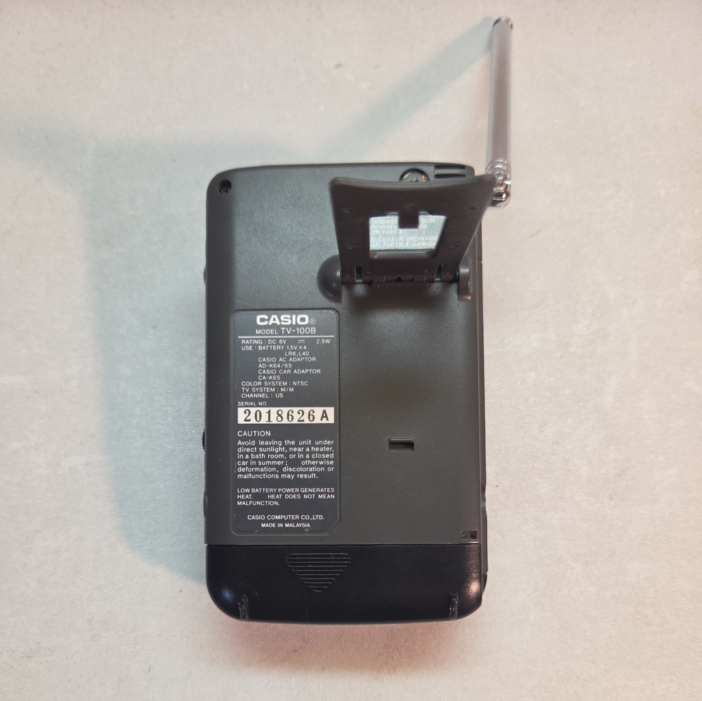 CASIO Model TV-100B Personal Portable Mini TV Vintage - TESTED READ DESCRIPTION