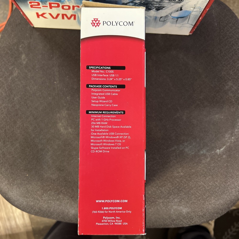 Polycom Communicator C100S USB Desktop Speaker Phone Microphone Skype