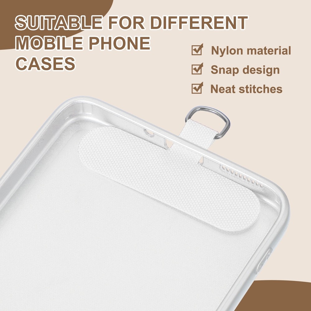 36pcs Phone Tether Tab, Universal t Shape Phone Lanyard Patch, White