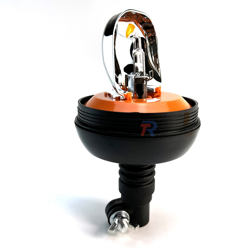 Halogen Rotating Flashing Beacon Flexible DIN Pole Mount Tractor Warning Light