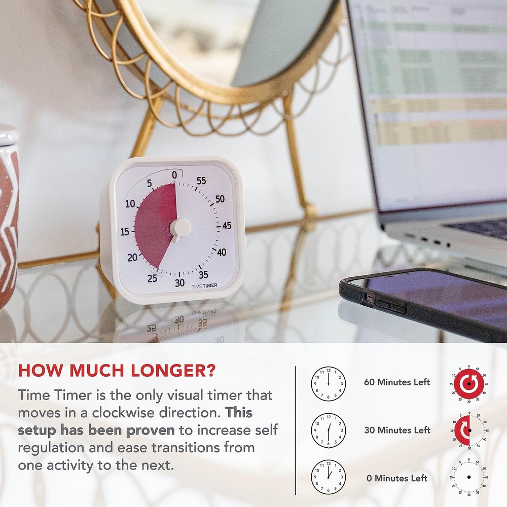 Time Timer Home MOD — 60 Minute Kids Visual Timer Home Edition — For Homescho...