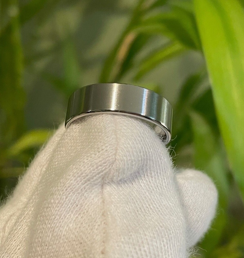 Low/Thin Flat Profile Ring, Titanium, Wedding Band, 6mm
