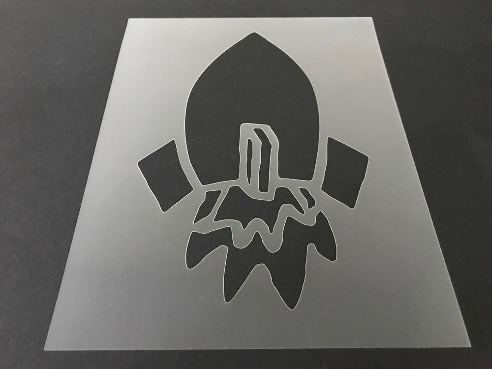 Rocket #4 Stencil 10mm or 7mm Thick, Rocket-ship, Jet, Air Force, Army, Space
