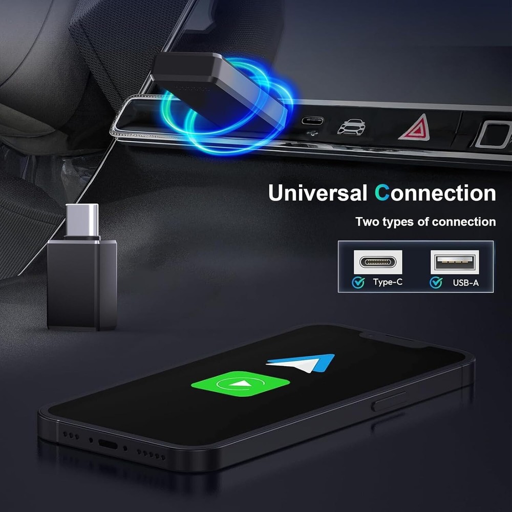 Wireless carplay Adapter Compatible With iPhone / Android, carplay Adapter