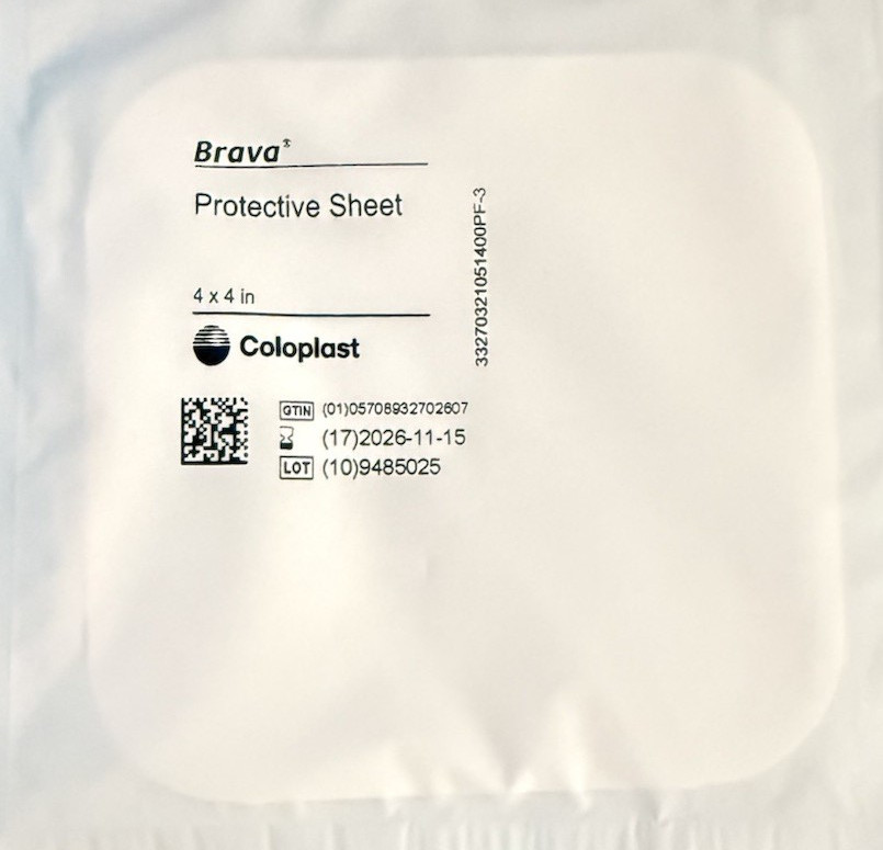 NEW -Coloplast #032105 Brava Protective Sheets 4" X 4"