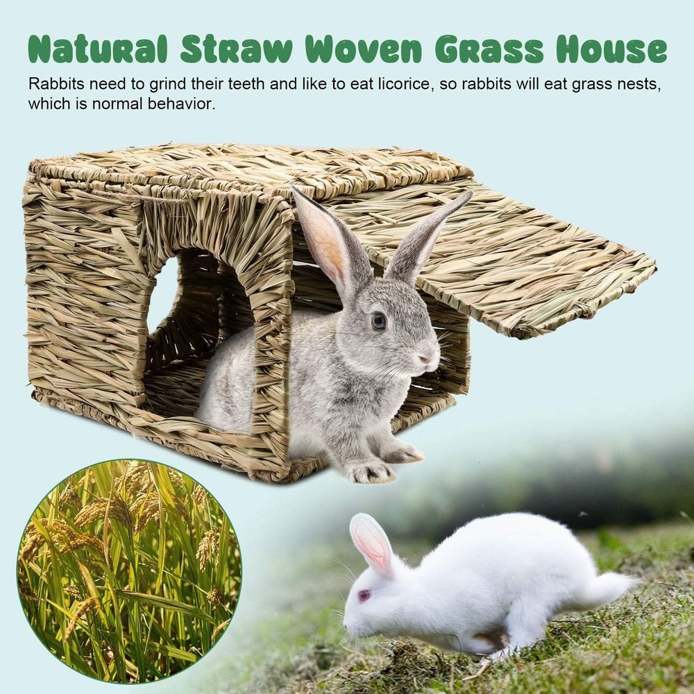 Durable Extra Large Grass Hut for Rabbits & Chinchillas - Eco-Friendly Design