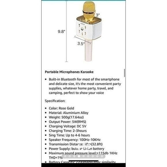 BLUETOOTH KARAOKE MICROPHONE MACHINE