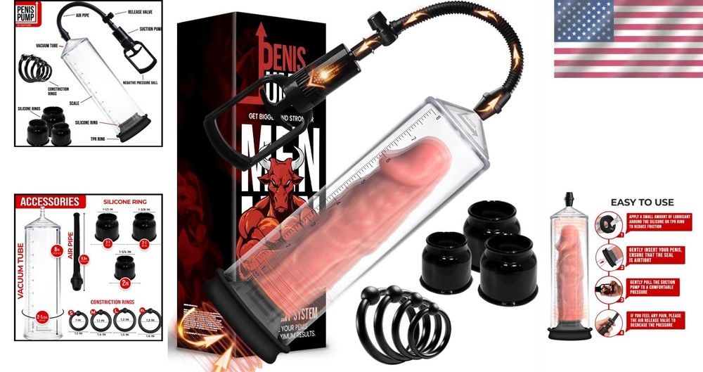 Manual Penis Pump for Erectile Dysfunction with Adjustable Pressure and Comfort