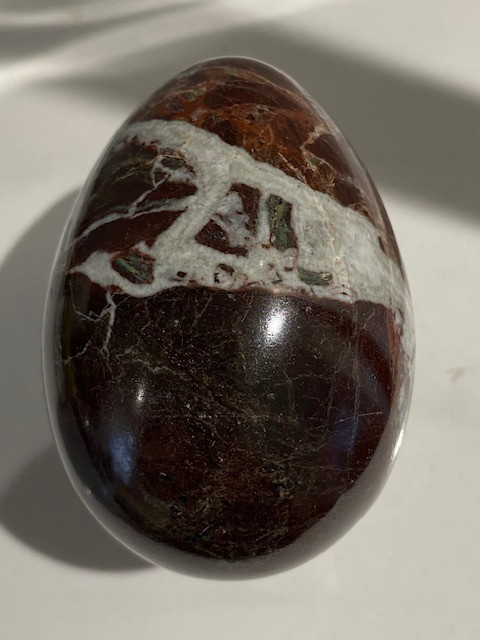 Red Zebra Onyx Egg Pakistan 7cm / 25Og