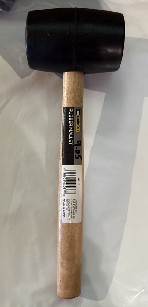 16 Ounce Rubber Mallet With Wood Handle Pro Essentials