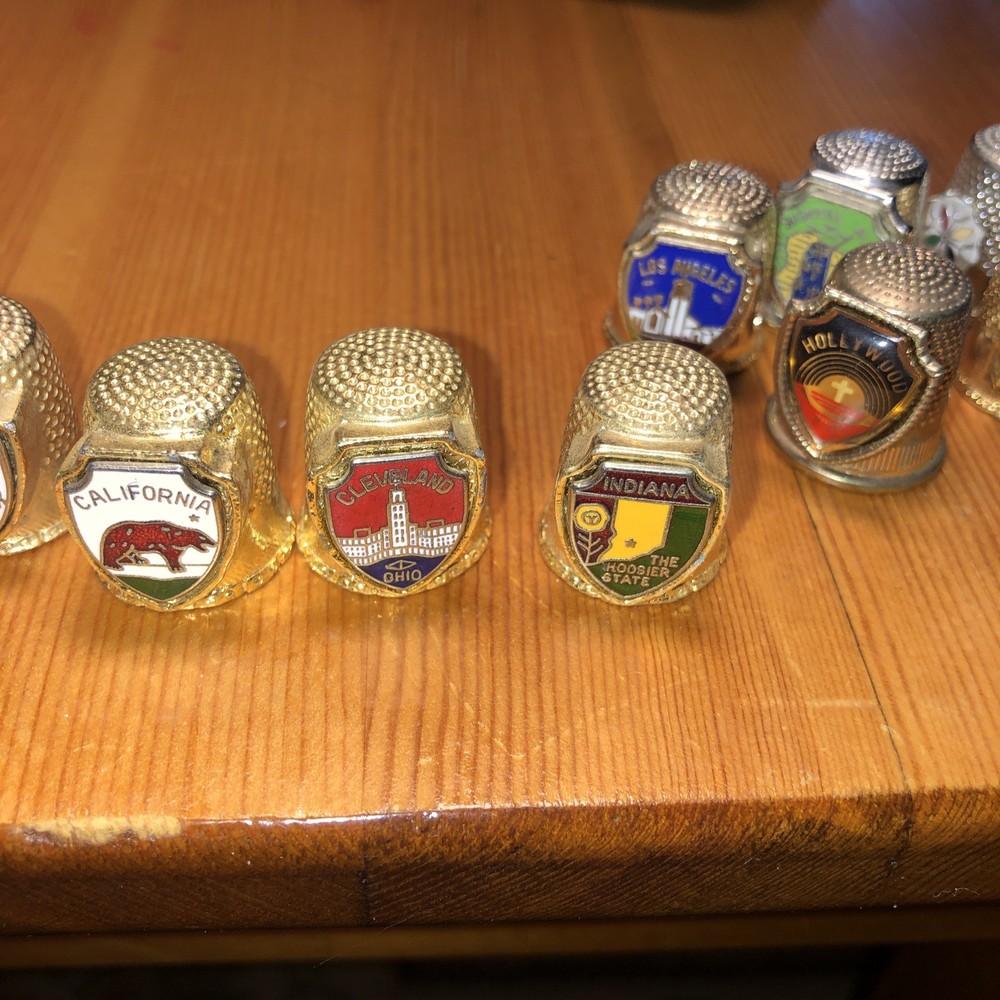 Thimble Collection Lot Of 14 Thimbles