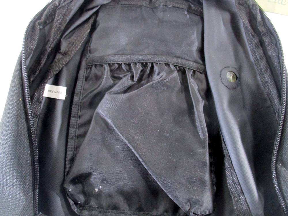 Acro Bag Black Backpack Zip Front Pocket Inner Pouch Adjustable Strap Style 3055