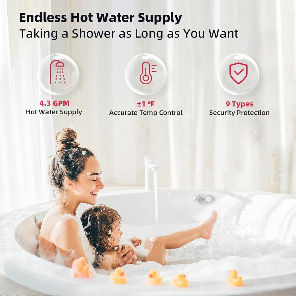 14L Tankless Water Heater Propane Gas Indoor 100,000 BTU 4.3 GPM On Demand