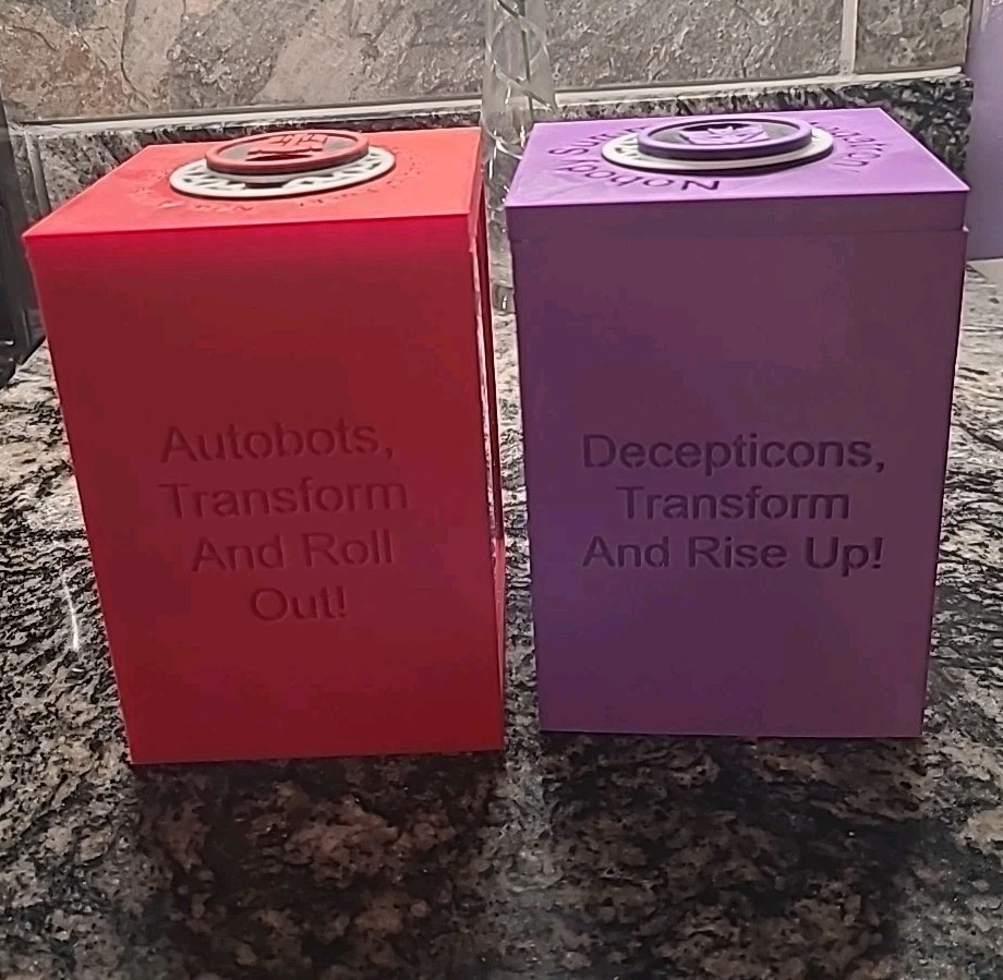 Transformers TCG Magnetic Deck Boxes Autobot And Deception