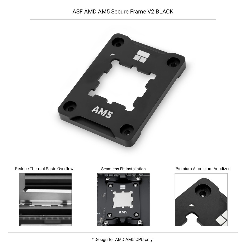 Thermalright ASF Black V2 AM5 CPU Holder, Safety Fixed Frame, Secure...