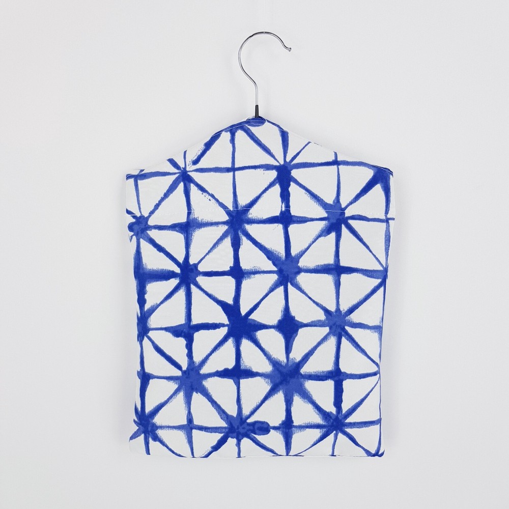 Peg Bag Handmade Blue White Patterned Lined Laundry Clothes Peg Holder