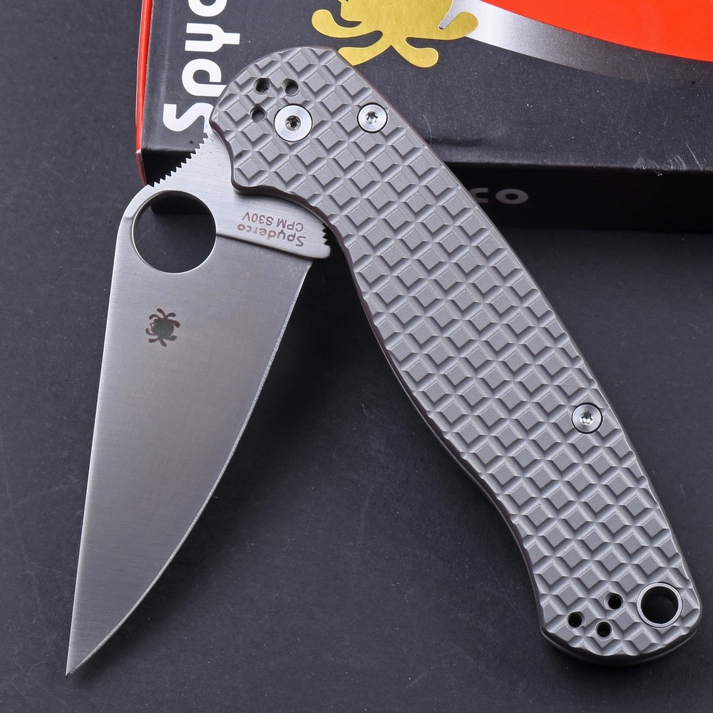 Custom Version Para Military C95 Titanium Handle Pocket Folding Knife Lock Back