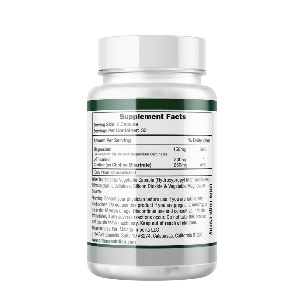 Probase Nutrition Magnesium Complex Plus with Magnesium Malate, Glycinate, L-Th