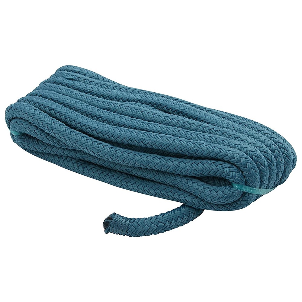 Seachoice Double Braid Nylon Dock Line, Blue 3/8in x 15ft