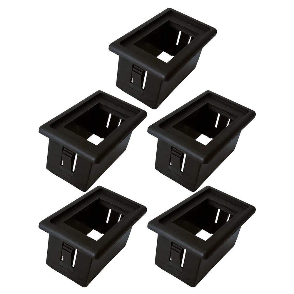 Rocker Switch Holder Panel Kit 5pcs ABS for Dashboard Installation Black