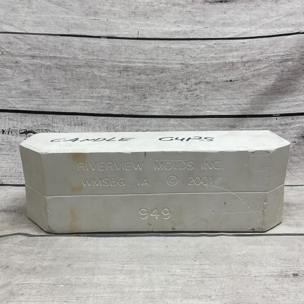 Riverview Molds Co. Ceramic Cast Mold Slate Candle Cups #949