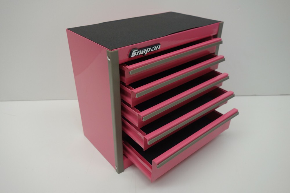 Snap-On - Micro Roll Cab BOTTOM & TOP chest "SET" Mini Tool Box Pink. Brand NEW