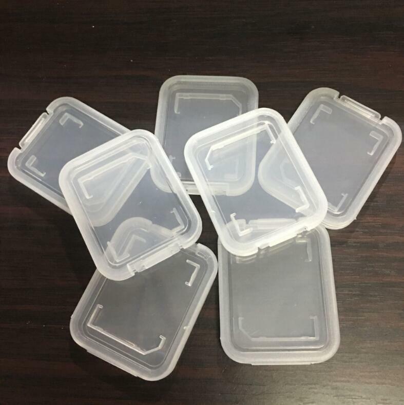 10PCS Transparent Standard SD SDHC Memory Card Case Holder Storage Box Plastic