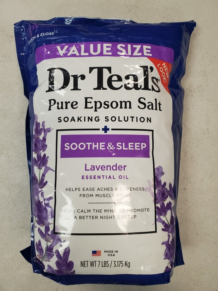 Dr. Teal's Epsom Salt Soaking Solution Soothe & Sleep Lavender 7 Lbs. E2E