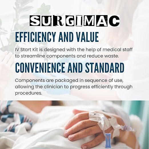 SurgiMac IV Start Kit - 1 Pack - Includes Tegaderm Dressing, IV Change Label,...